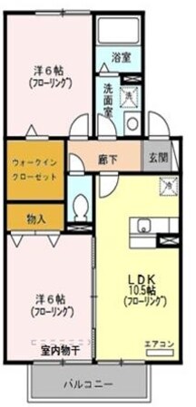 リリー坂下Bの物件間取画像